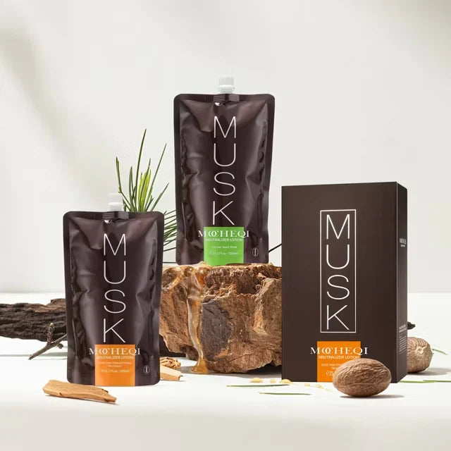 MOCHEQI Musk professional hair straightening cream and neutralizer lotion kit - 120ml