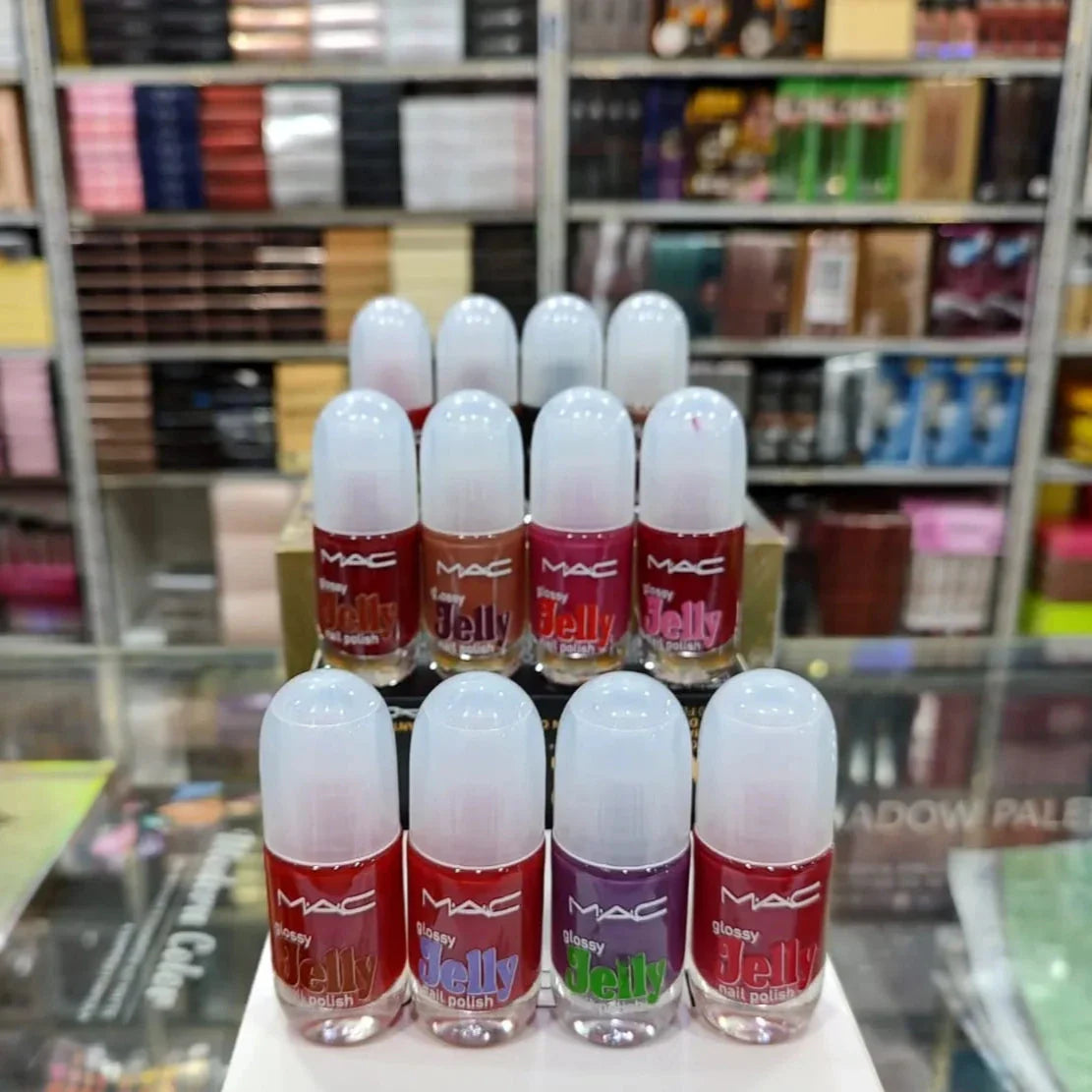 Mac glossy jelly nail paint - 12 Pcs Set
