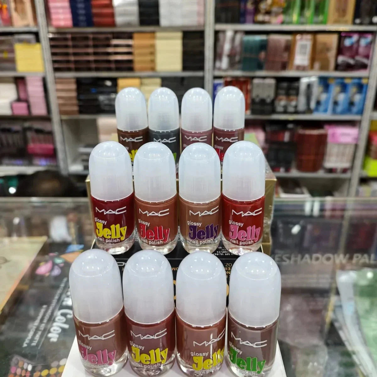 Mac glossy jelly nail paint - 12 Pcs Set