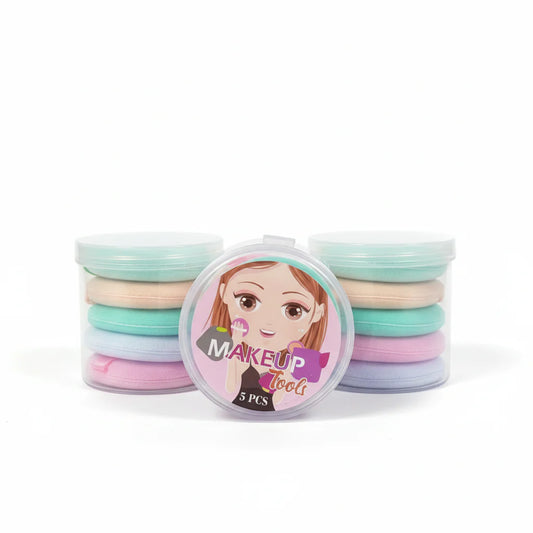 Makeup Mini Puff Jar - 5 Pcs