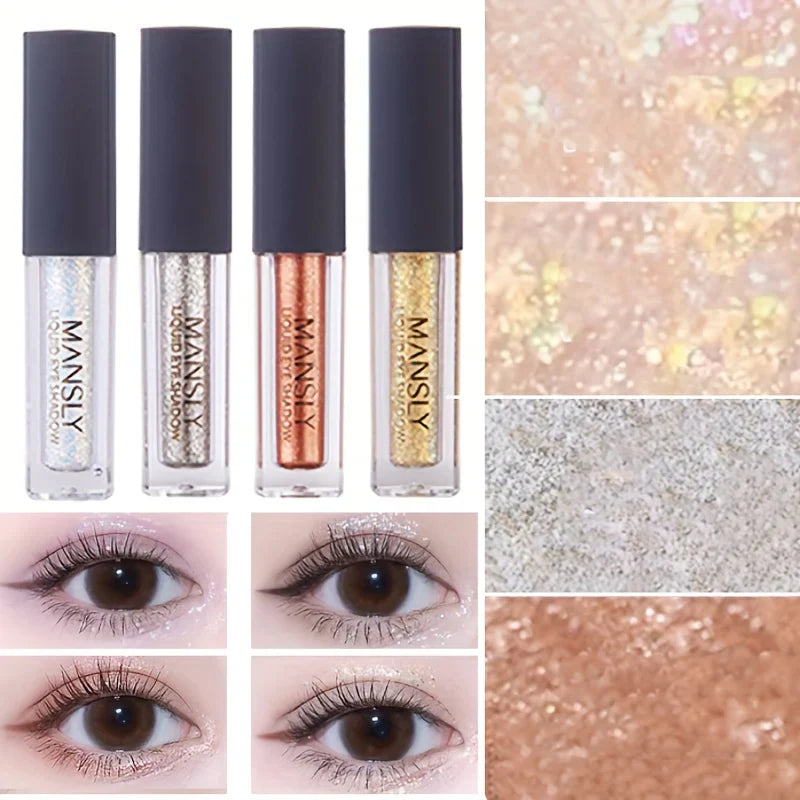 Mansly Liquid Glitter Eyeshadow Set - 4 Pcs