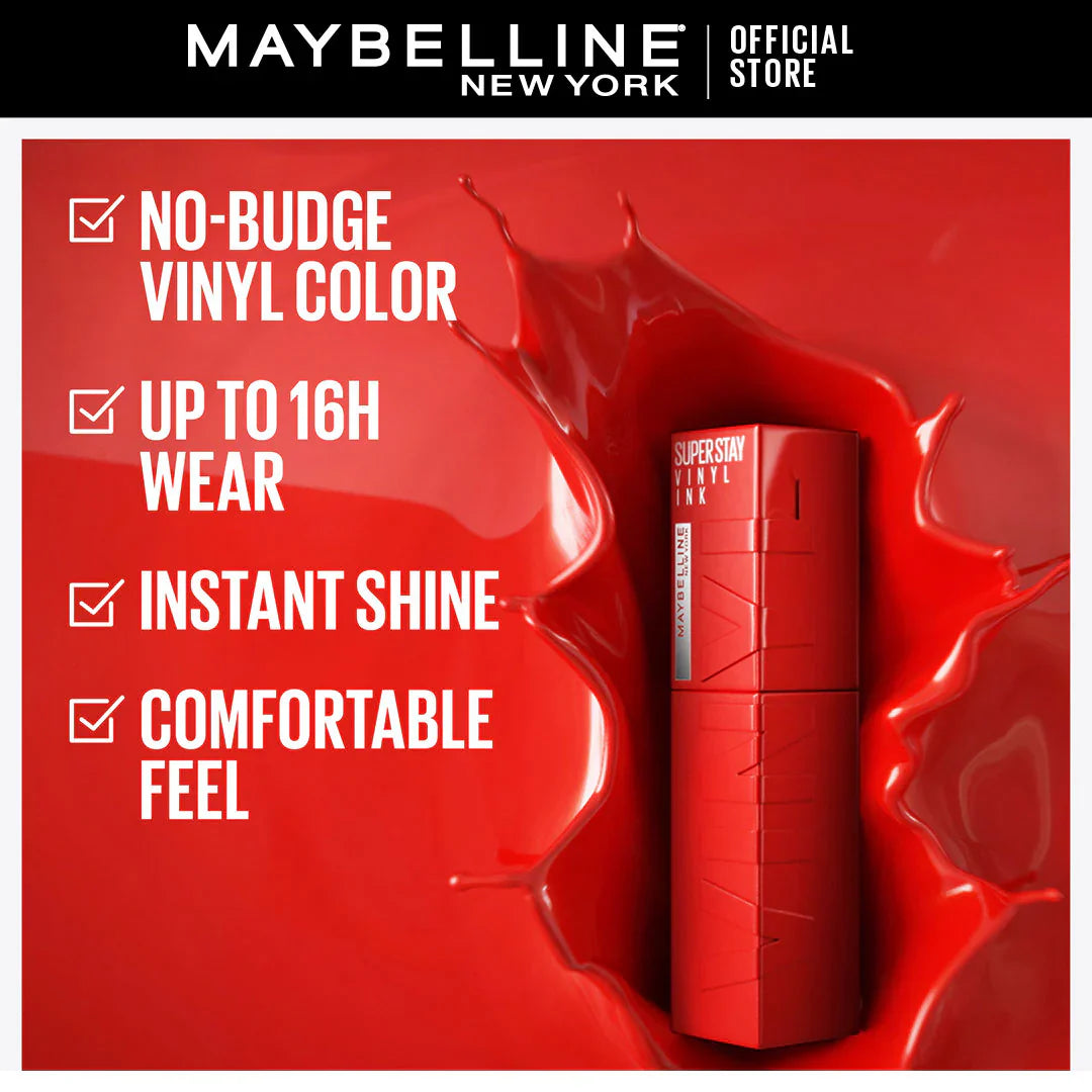 Original Maybelline Superstay Vinyl Ink Liquid Lipstick - Witty 40