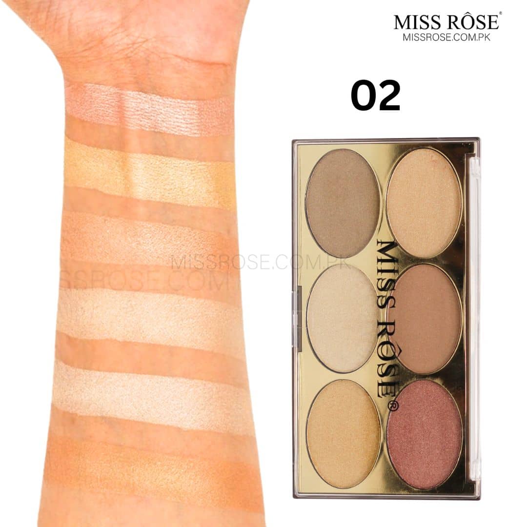 Miss Rose Gilded Ellipse Highlighters Kit