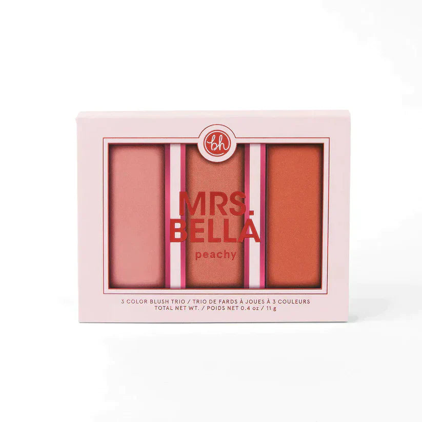 Bh Comsetics Mrs. Bella Peachy Blush Palette - 3 Colors