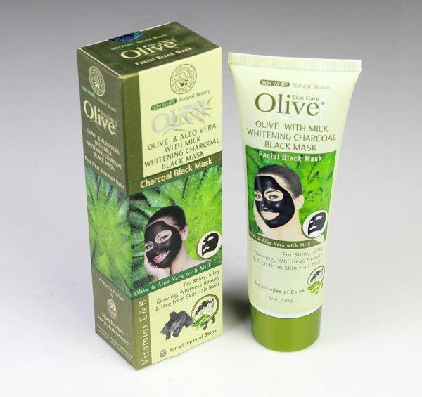 Olive with Milk Whitening Facial Black Charcoal Mask - 120g | Premium Skincare & Beauty Products in Pakistan
