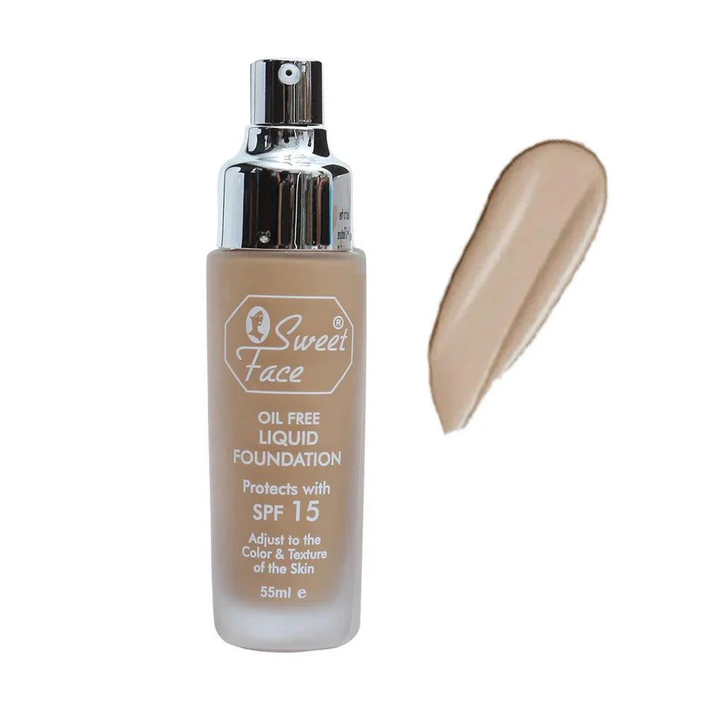 Sweet Face Oil Free Liquid Foundation SPF 15 - 55ml