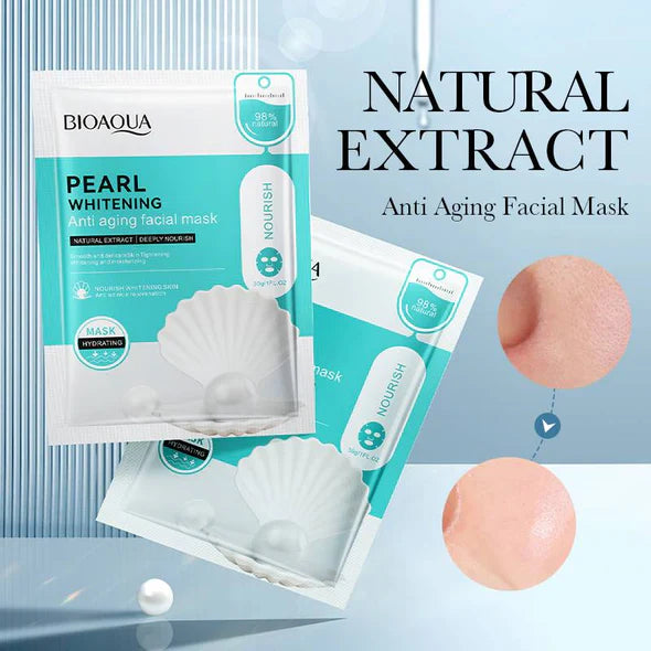 Bioaqua Pearl Whitening Anti Aging Nourish Facial Sheet Mask - 30g | Premium Skincare & Beauty Products in Pakistan
