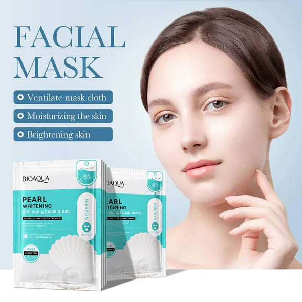 Bioaqua Pearl Whitening Anti Aging Nourish Facial Sheet Mask - 30g | Premium Skincare & Beauty Products in Pakistan