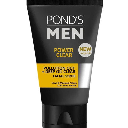 Pond's Men Power Clear Pollution Out + Deep Oil Clear Facial Scrub - 100g