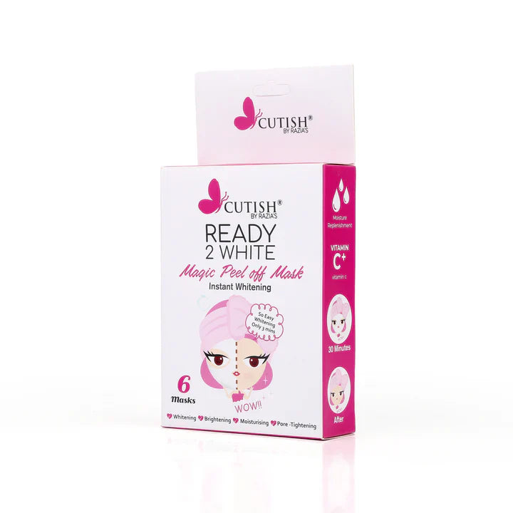 Cutish Ready 2 White Magic Peel off Mask - 6 Pcs