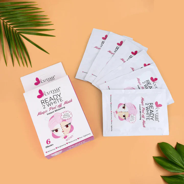 Cutish Ready 2 White Magic Peel off Mask - 6 Pcs