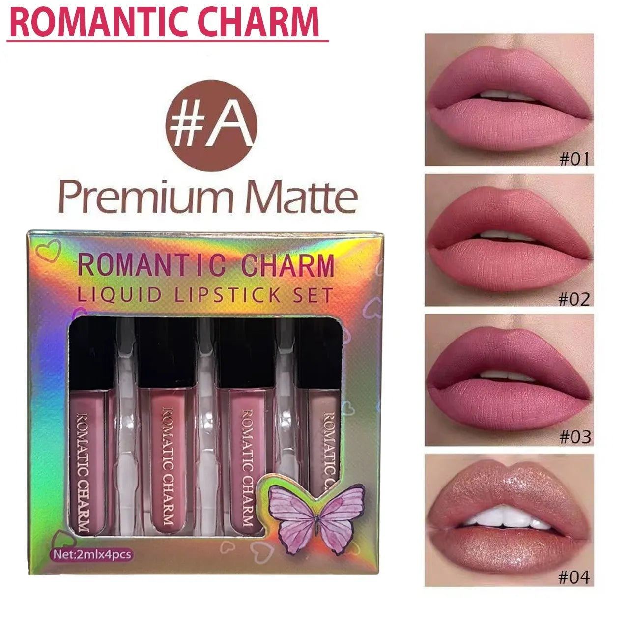 Romantic Charm 4-Shade Lip Gloss Set