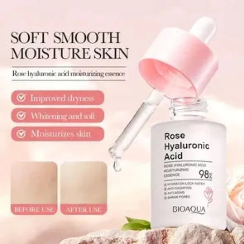 BIOAQUA Hyaluronic Acid Rose Face Serum - 30ml | Premium Skincare & Beauty Products in Pakistan