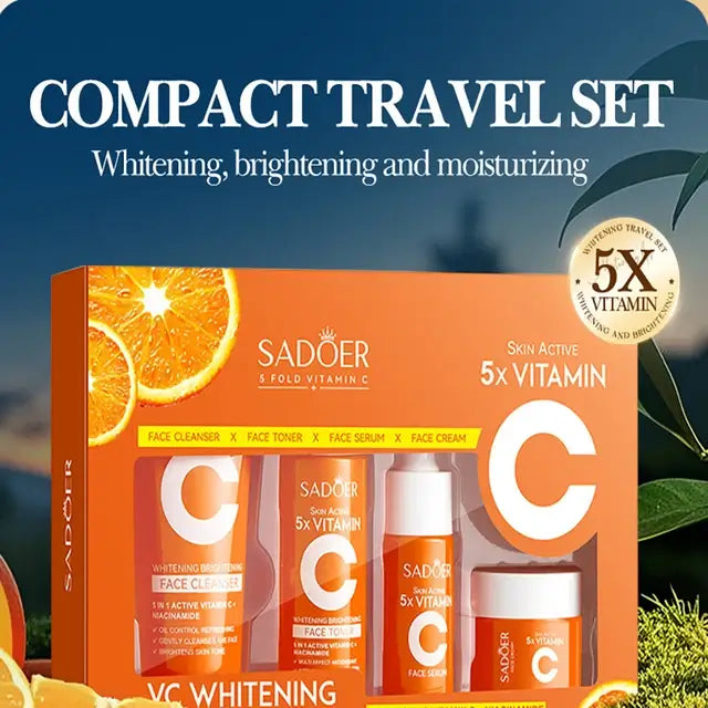 Sadoer 5x Vitamin C Whitening Travel Set of 4