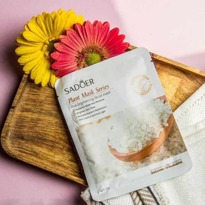 SADOER Rice Brightening Face Sheet Mask | Premium Skincare & Beauty Products in Pakistan