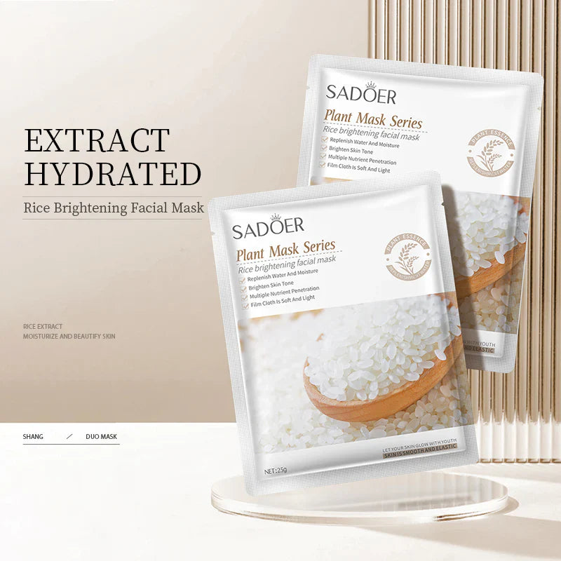 SADOER Rice Brightening Face Sheet Mask | Premium Skincare & Beauty Products in Pakistan