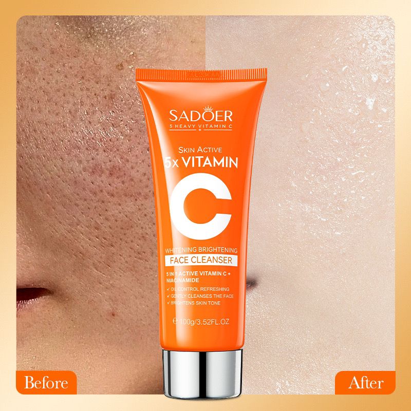 SADOER Skin Active 5x Vitamin C Whitening Brightening Face Cleanser - 100g