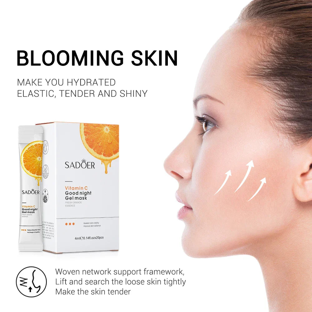 SADOER Vitamin C Good Night Sleeping Gel Mask - 20Pcs
