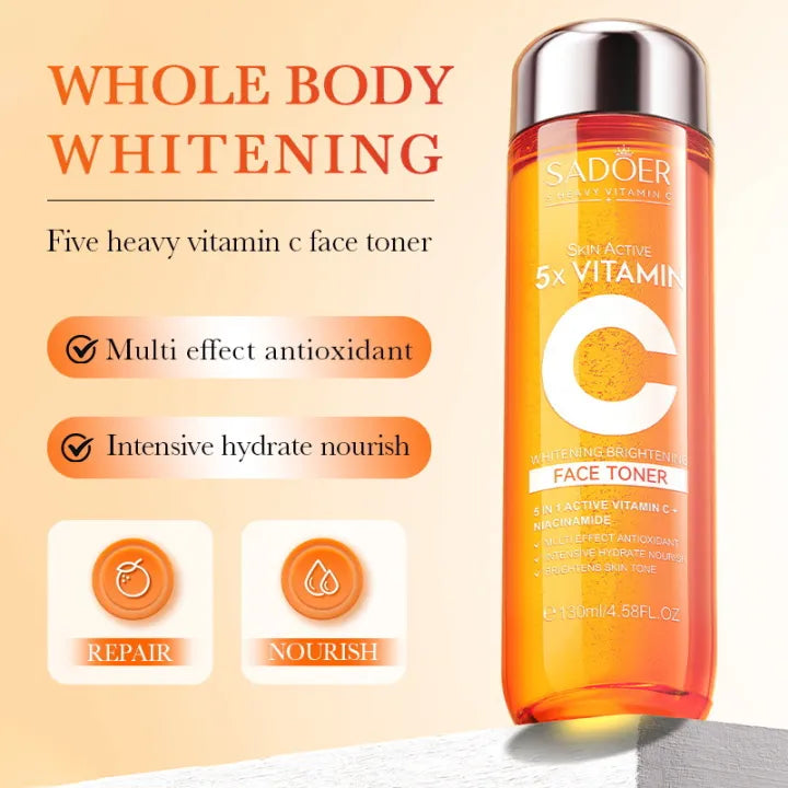 Sadoer 5x Vitamin C Face Toner - 130ml | Premium Skincare & Beauty Products in Pakistan