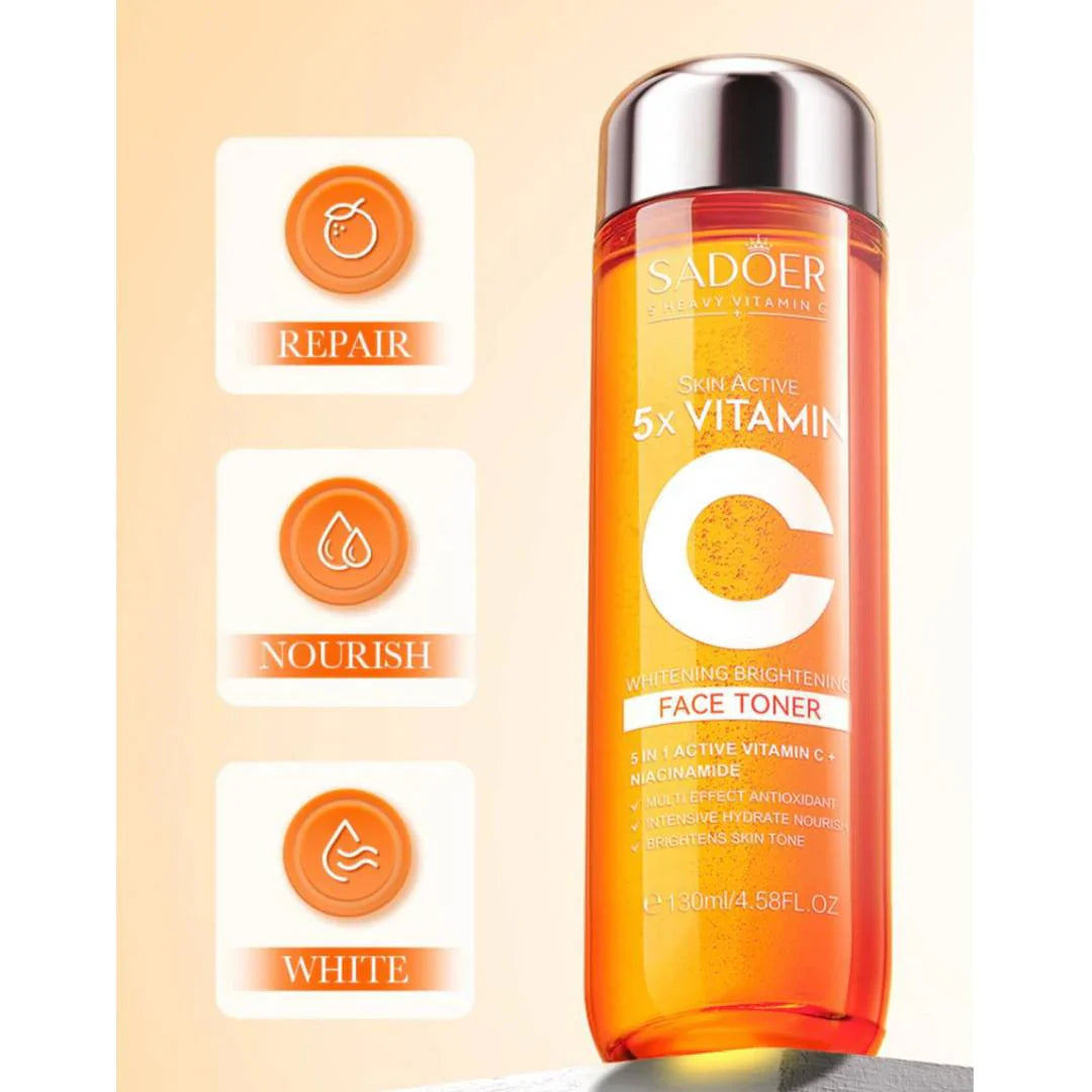 Sadoer 5x Vitamin C Face Toner - 130ml | Premium Skincare & Beauty Products in Pakistan