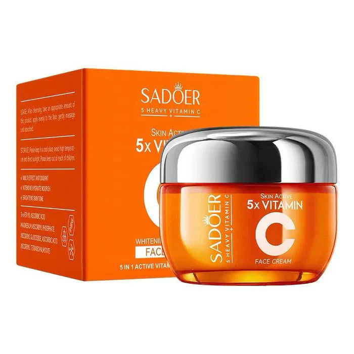 Sadoer 5x vitamin C Whitening Brightening Face Cream - 50g | Premium Skincare & Beauty Products in Pakistan