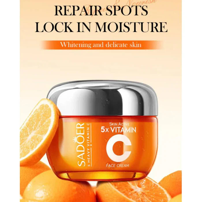 Sadoer 5x vitamin C Whitening Brightening Face Cream - 50g | Premium Skincare & Beauty Products in Pakistan