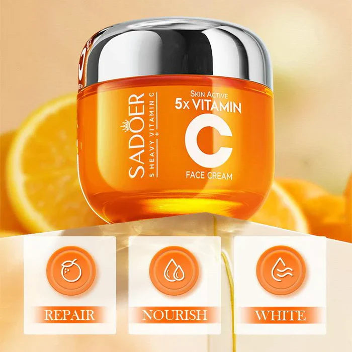 Sadoer 5x vitamin C Whitening Brightening Face Cream - 50g | Premium Skincare & Beauty Products in Pakistan