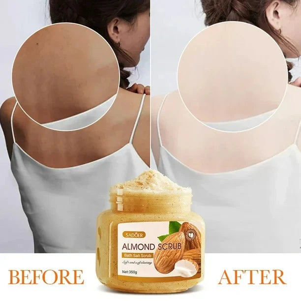 Sadoer Almond Scrub Soft And Exfoliating Bath Salt Scrub - 350g | Premium Skincare & Beauty Products in Pakistan