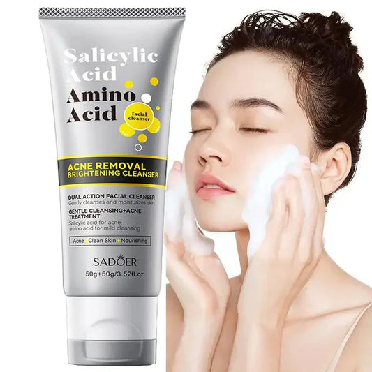 Sadoer Salicylic Acid Amino Acid Acne Removal Brightening Dual Action Facial Cleanser 50g | Premium Skincare & Beauty Products in Pakistan