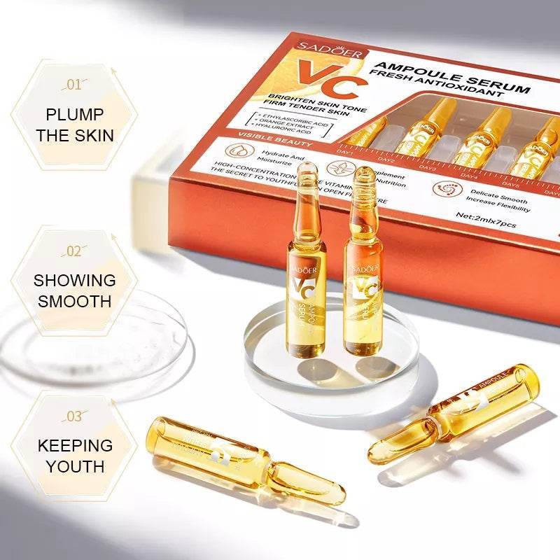 Sadoer VC Whitening Anti Wrinkle Ampoule Face Serum - 7Pcs