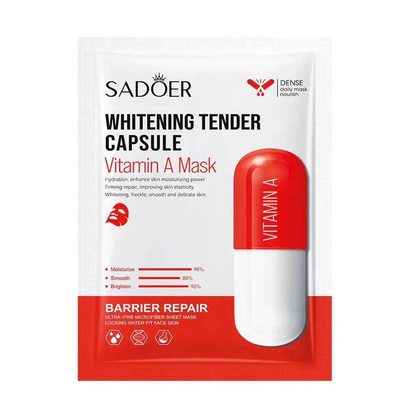 Sadoer Vitamin A Whitening Tender Capsule Facial Sheet Mask | Premium Skincare & Beauty Products in Pakistan