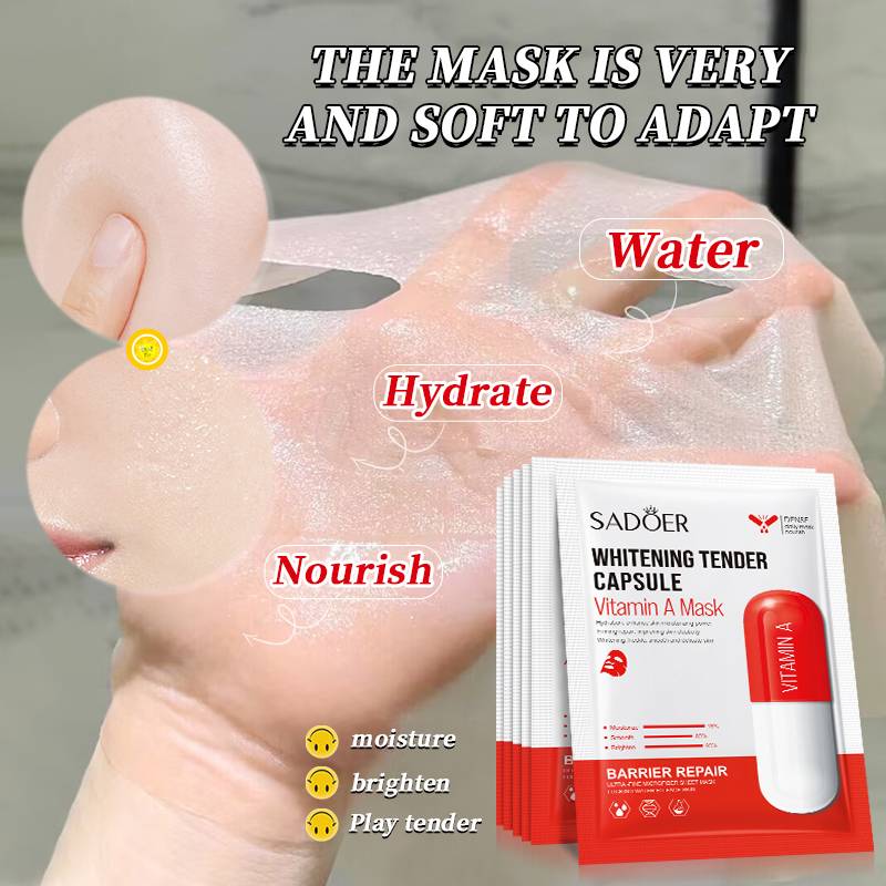 Sadoer Vitamin A Whitening Tender Capsule Facial Sheet Mask | Premium Skincare & Beauty Products in Pakistan