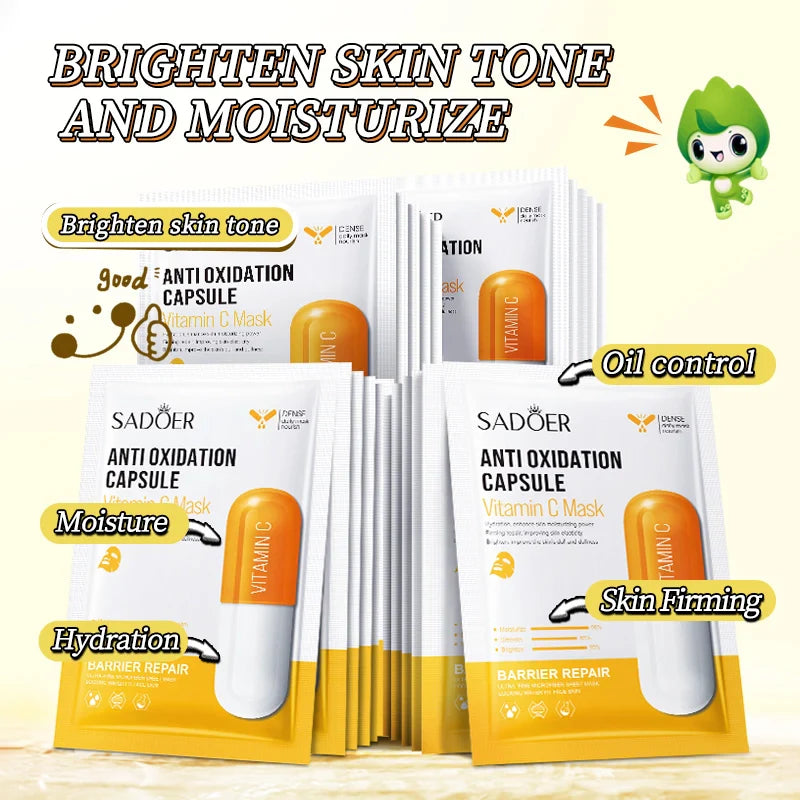 Sadoer Vitamin C Anti Oxidation Capsule Facial Sheet Mask | Premium Skincare & Beauty Products in Pakistan