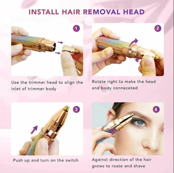 2-in-1 Rechargeable Facial & Eyebrow Hair Trimmer