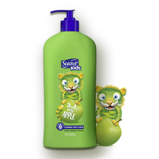 Suave - Silly Apple 3-in-1 Shampoo, Conditioner, Body Wash 532ml
