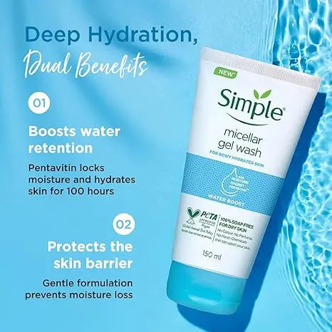 Simple Micellar Facial Gel Wash – Water Boost - 150ml | Premium Skincare & Beauty Products in Pakistan