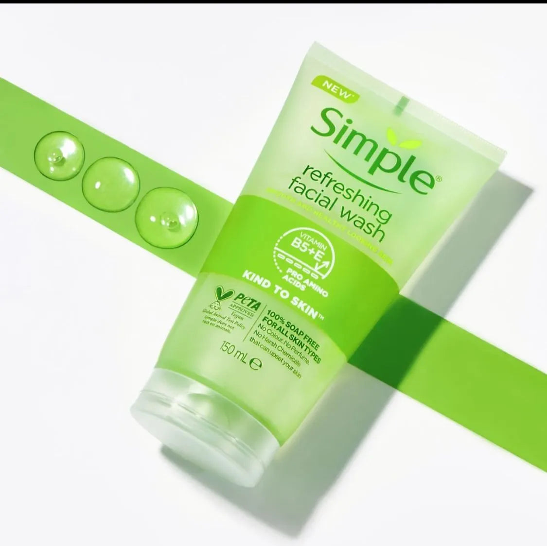 Simple Kind to Skin Refreshing Facial Wash - 150ml | Premium Skincare & Beauty Products in Pakistan