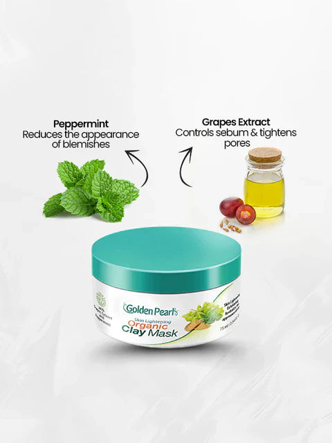 Golden Pearl Skin Lightening Organic Clay Mask - 75ml | Premium Skincare & Beauty Products in Pakistan