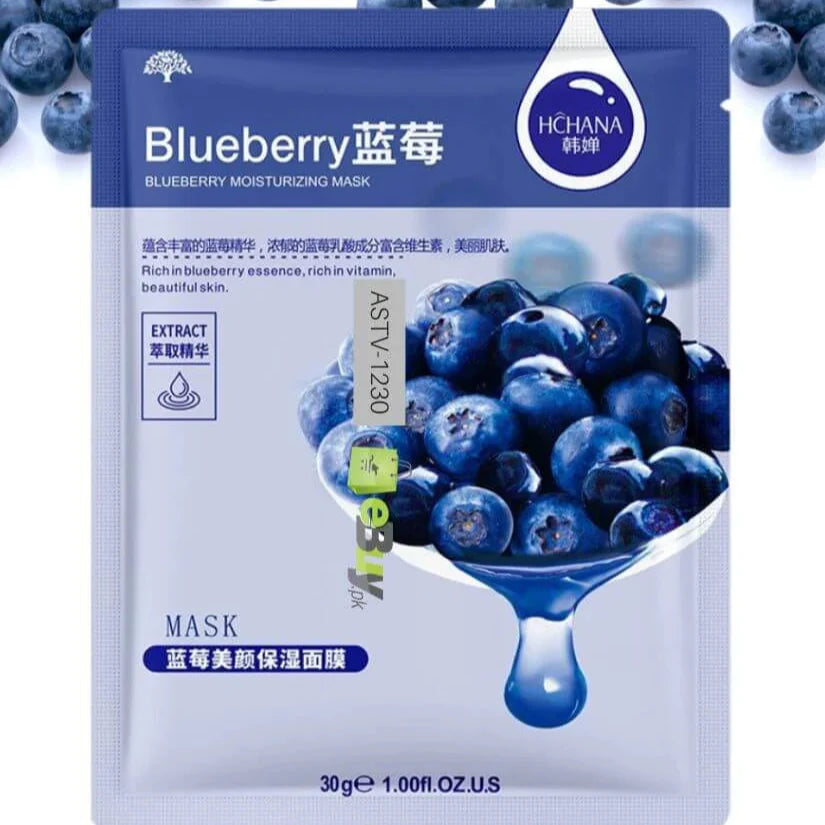 Rorec Hchana Blueberry Moisturizing Face Sheet Mask – 30g | Premium Skincare & Beauty Products in Pakistan