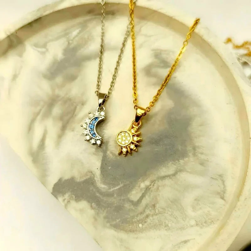 2 in 1 Moon and Sun Necklace