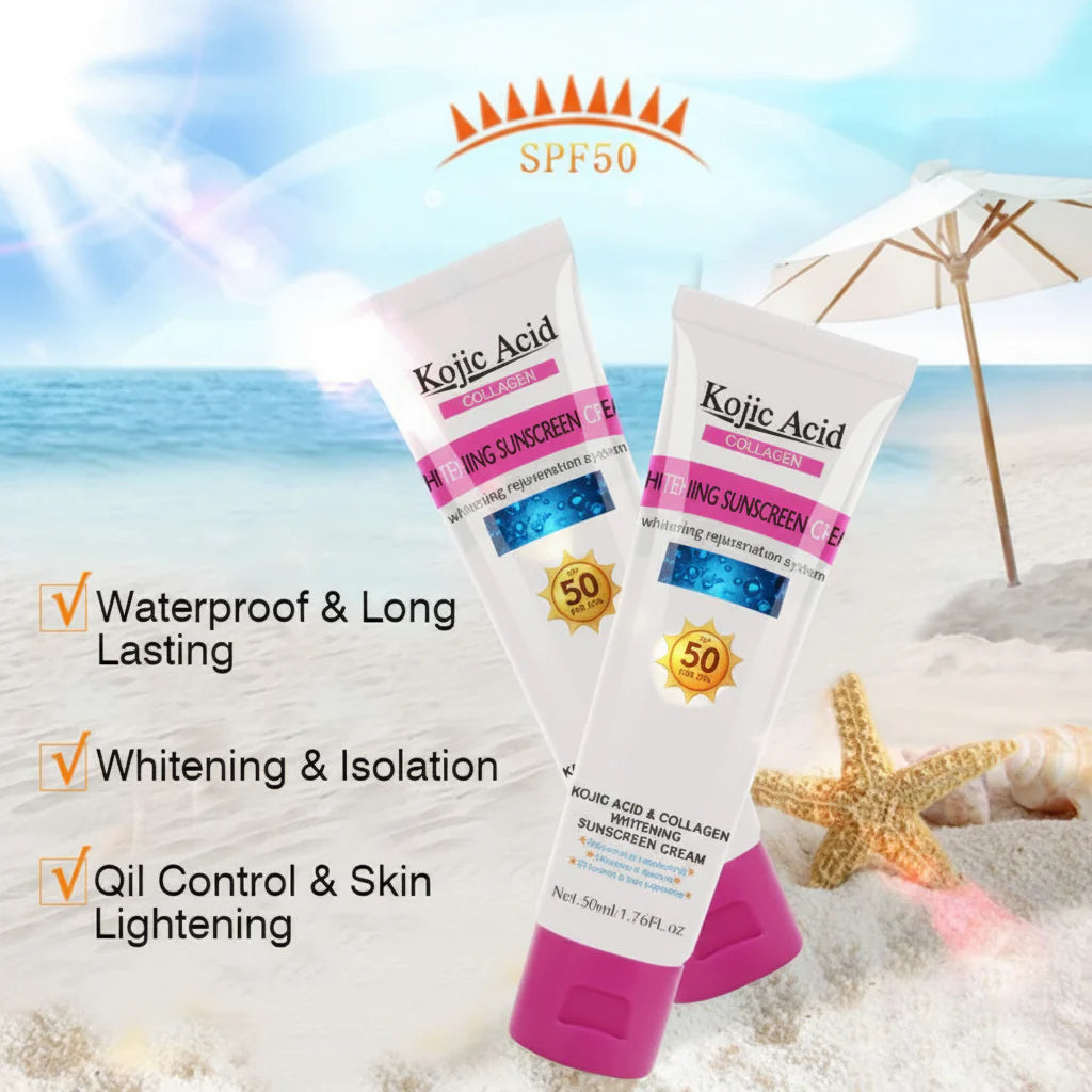 Kojic Acid Collagen Whitening Sunscreen Cream - 50ml | Premium Skincare & Beauty Products in Pakistan