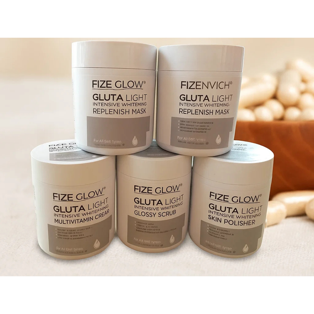Fize Glow Gluta Light Facial Kit – 5 in 1 Complete Skincare Set -500g Each | Premium Skincare & Beauty Products in Pakistan