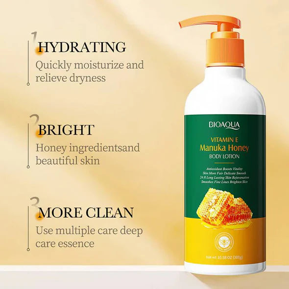 Bioaqua Vitamin E + Manuka Honey Moisturizing Body Lotion - 300g