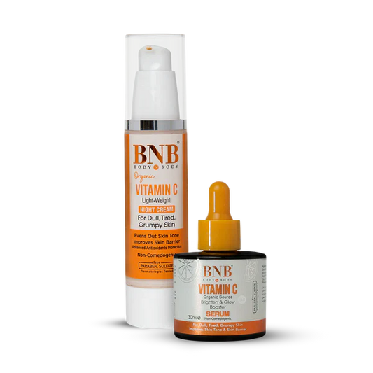 BNB Vitamin C Night Cream 50ml With Vitamin C Serum - 30ml
