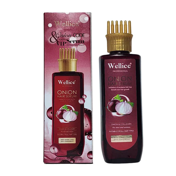 Wellice Onion Anti Hair Loss Serum With Comb Head - 200ml