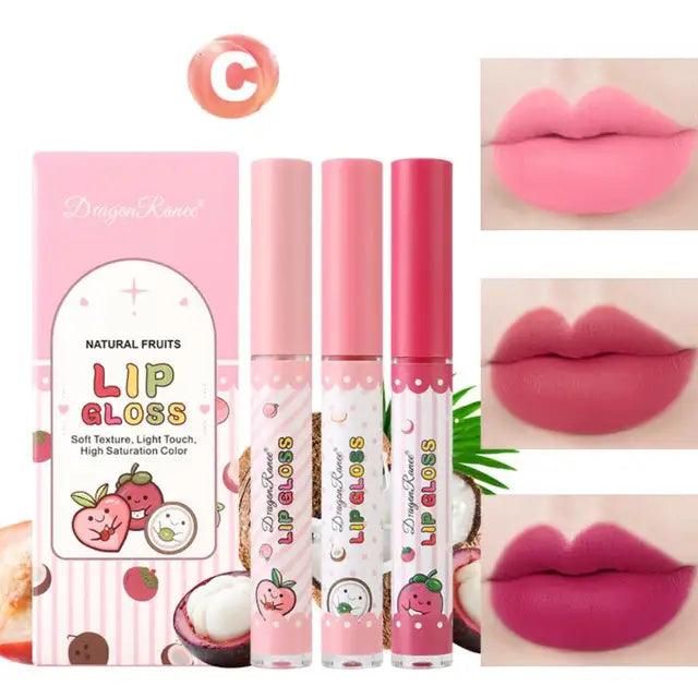 Dragon Ranee Waterproof Long Lasting Lip Gloss Set - 3 Pcs