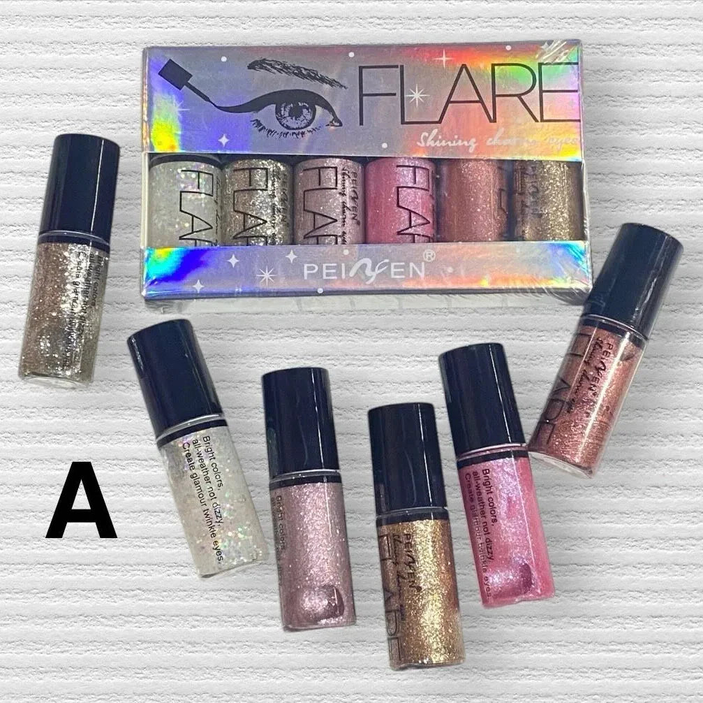 PEINFEN Flare Glitter Eyeliner and Eyeshadow -  6PCS
