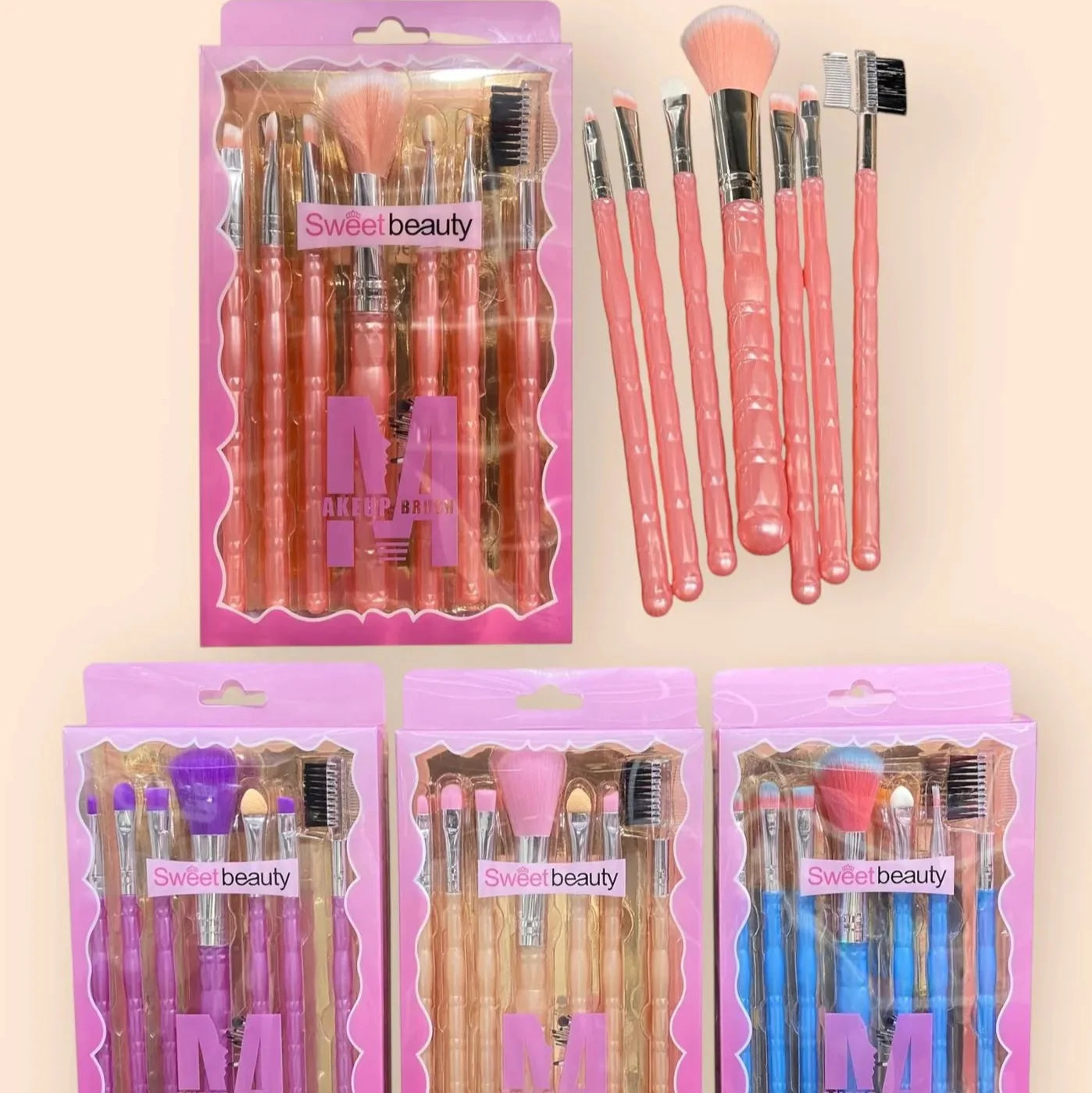 Sweet Beauty Makeup Brush – 7 Pc