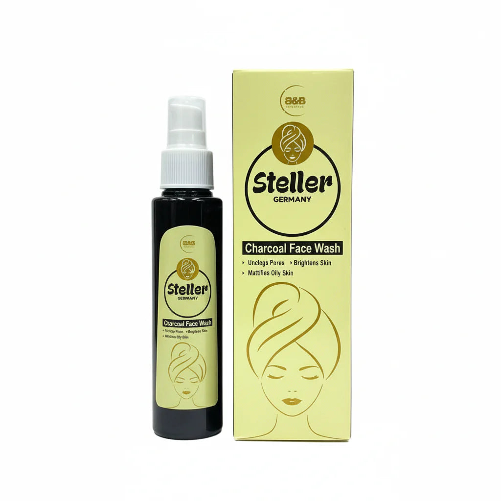 Steller Charcoal Face Wash - 120ml | Premium Skincare & Beauty Products in Pakistan