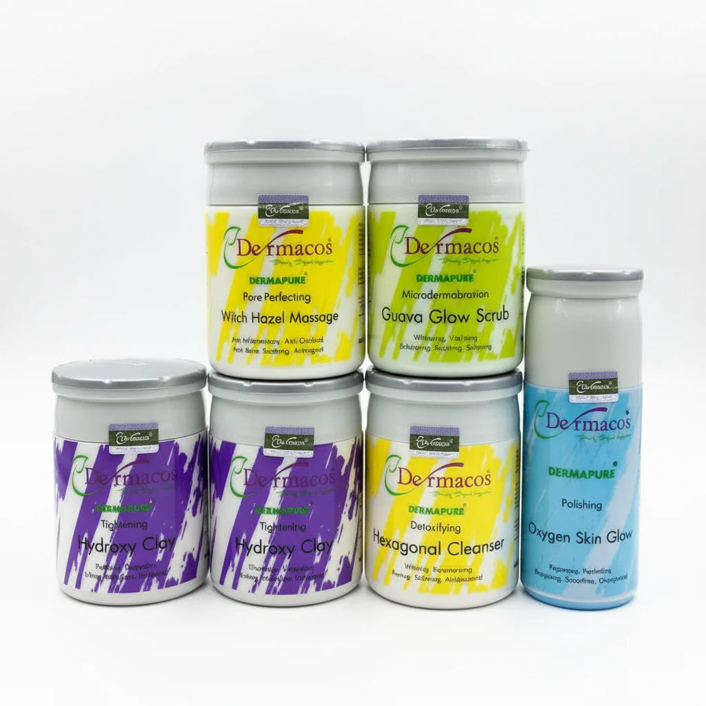 5-in-1 Dermacos Facial Set with Dermacos Ampule Each jar - 200gm | Premium Skincare & Beauty Products in Pakistan
